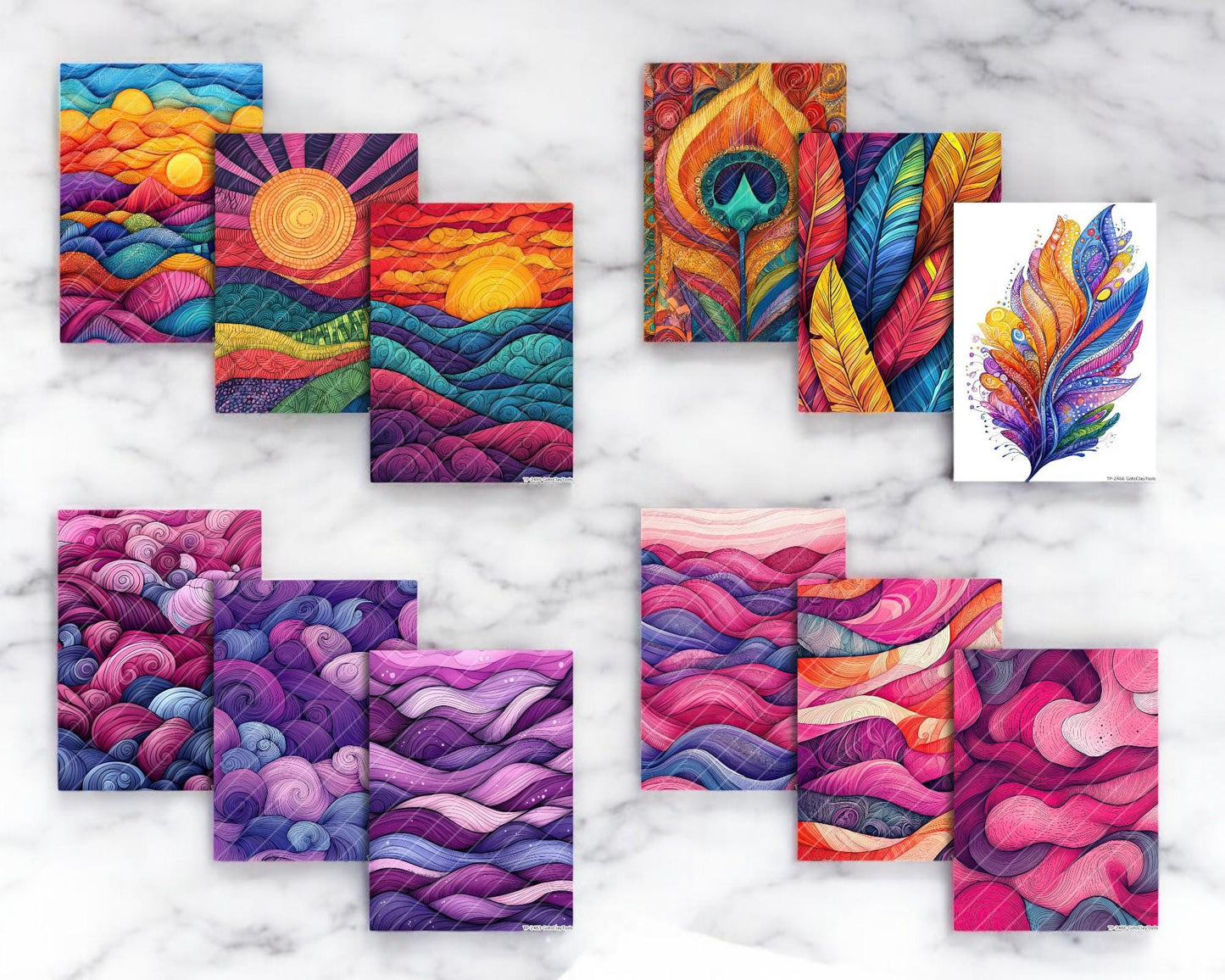 50% OFF FULL BUNDLE of Zentangle Collection, 27 Transfer Papers and 21 Silk screens Total 48 items R1