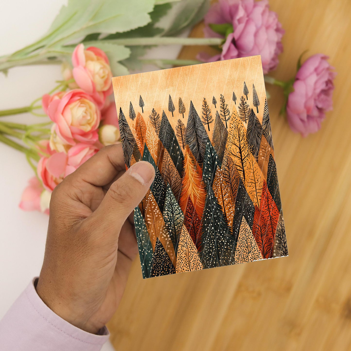 Earthy Zentangle Water Soluble Transfer Paper for Polymer Clay (4x5.5 inches)