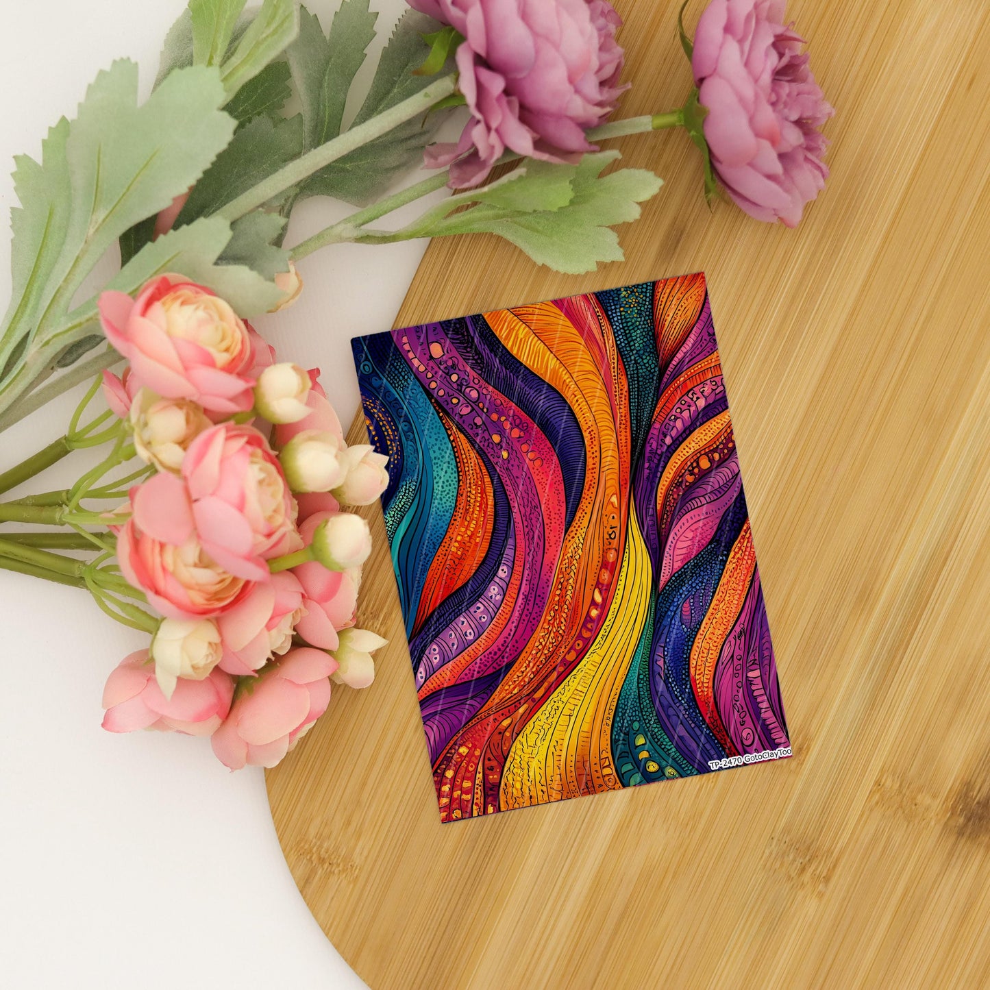 Colorful Zentangle Transfer Paper for Polymer Clay (4x5.5 inches)