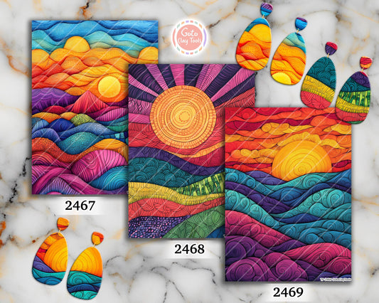 Transfer paper for polymer clay, Colorful Zentangle,water soluble transfer paper,Clay Transfers, Clay Transfer sheets