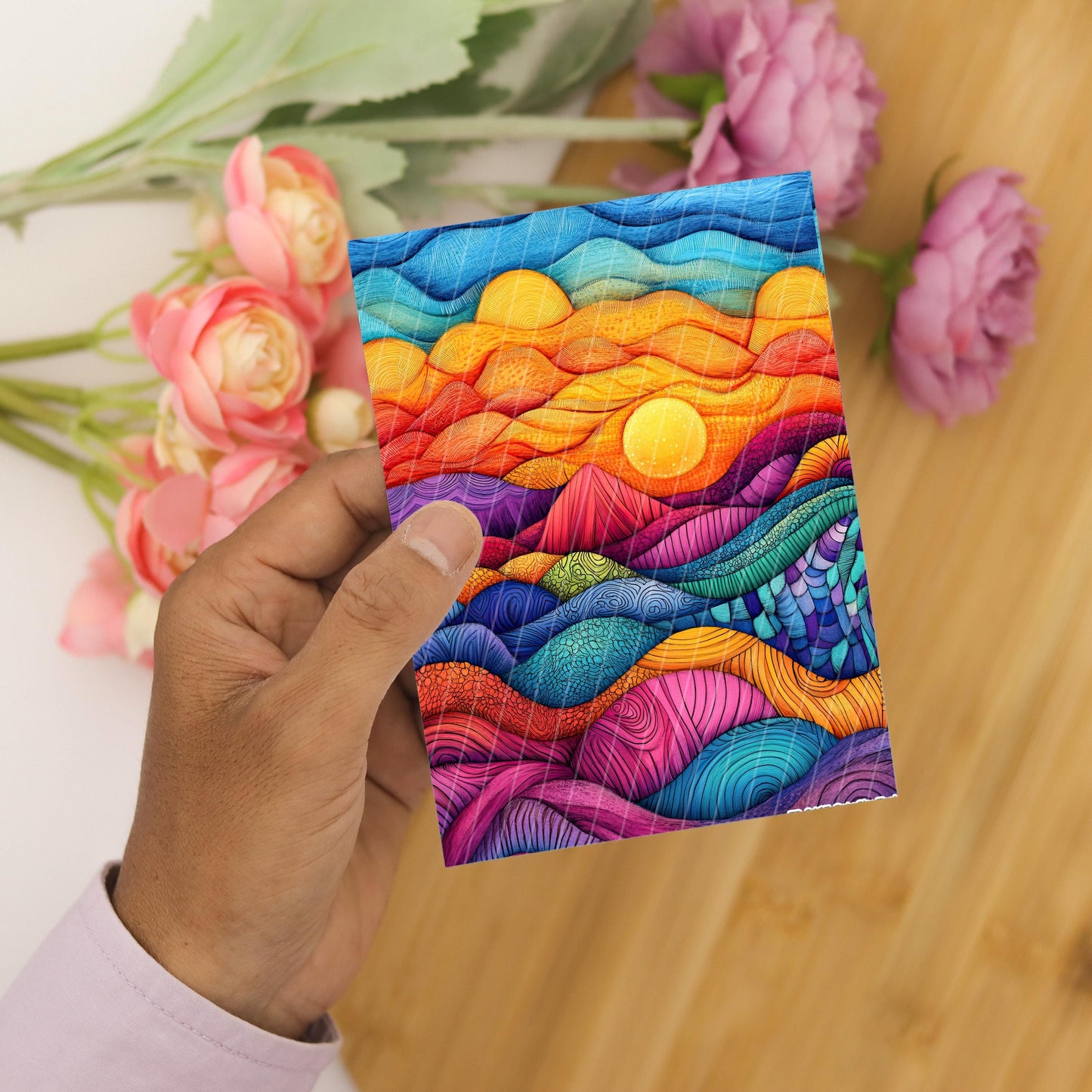 Transfer paper for polymer clay, Colorful Zentangle,water soluble transfer paper,Clay Transfers, Clay Transfer sheets