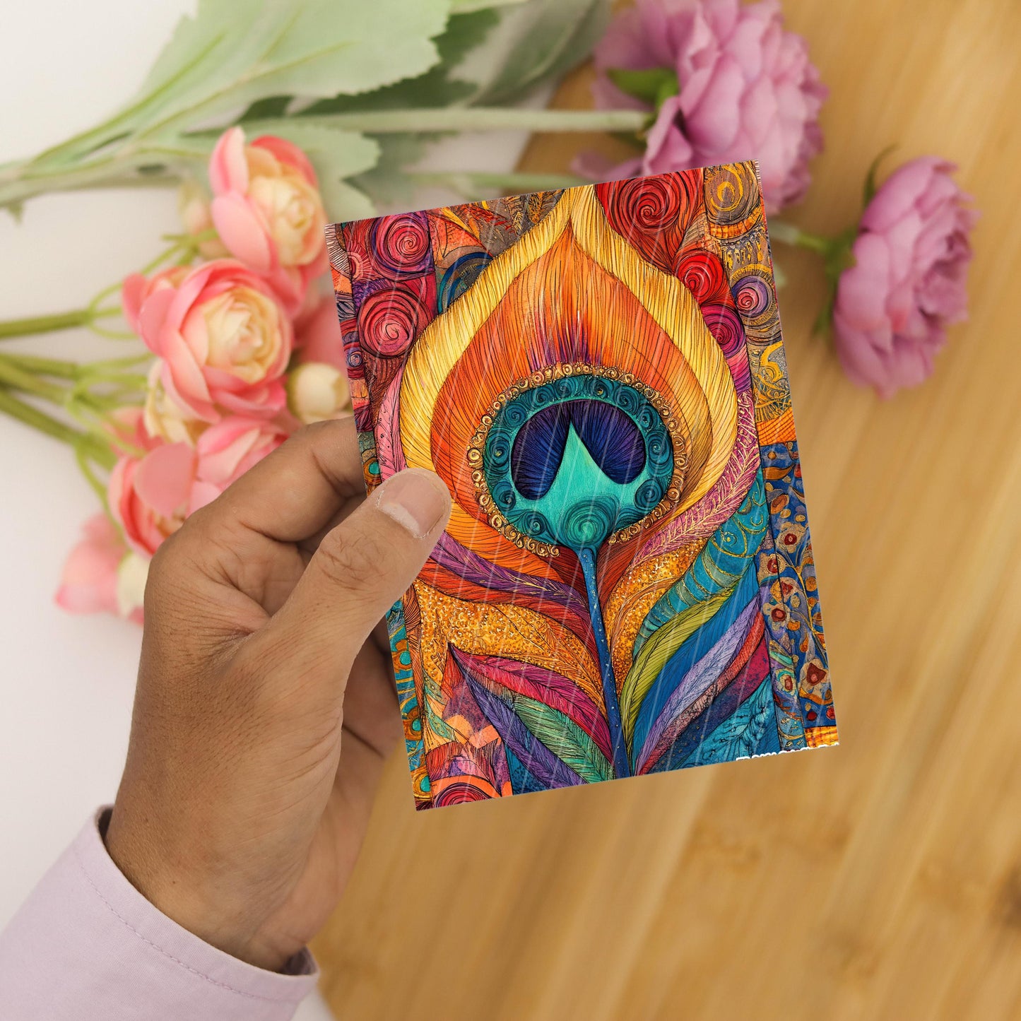 Transfer paper for polymer clay, Peacock Zentangle, water soluble transfer paper, Clay Transfers, Clay Transfer sheets