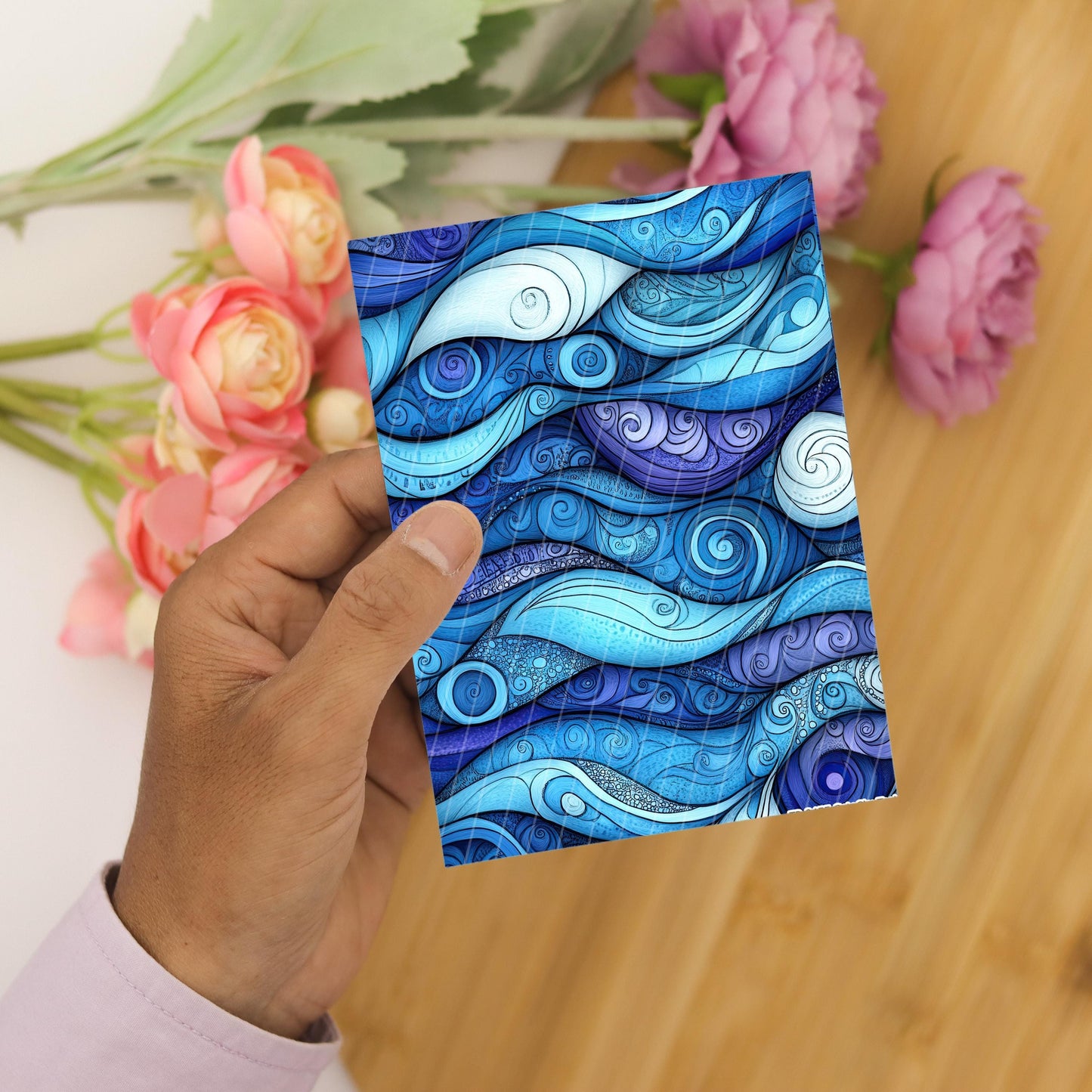 Transfer paper for polymer clay, Blue Zentangle,water soluble transfer paper,Clay Transfers, Clay Transfer sheets, transfer paper for clay