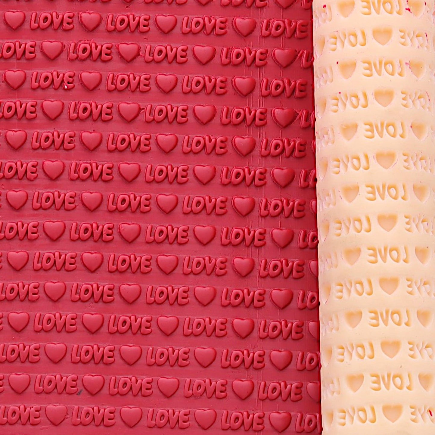 Love Heart Texture Roller, Polymer Clay Texture Roller, Clay Texture Roller, Texture Roller for Polymer Clay, Valentine Texture Roller #CCF3