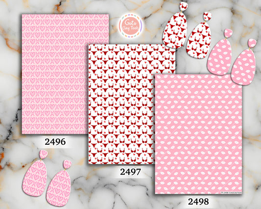 Romantic Polymer Clay Transfer Sheet, Clay Transfer Paper, Valentine Clay transfer, polymer clay image transfers, magic transfer paper