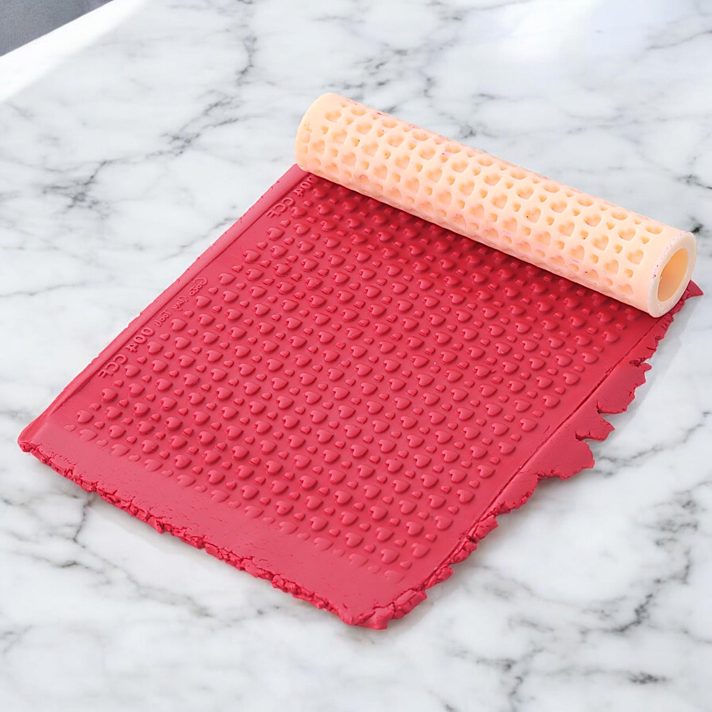 Heart Texture Roller: Polymer Clay Detailing Tool #CCF4
