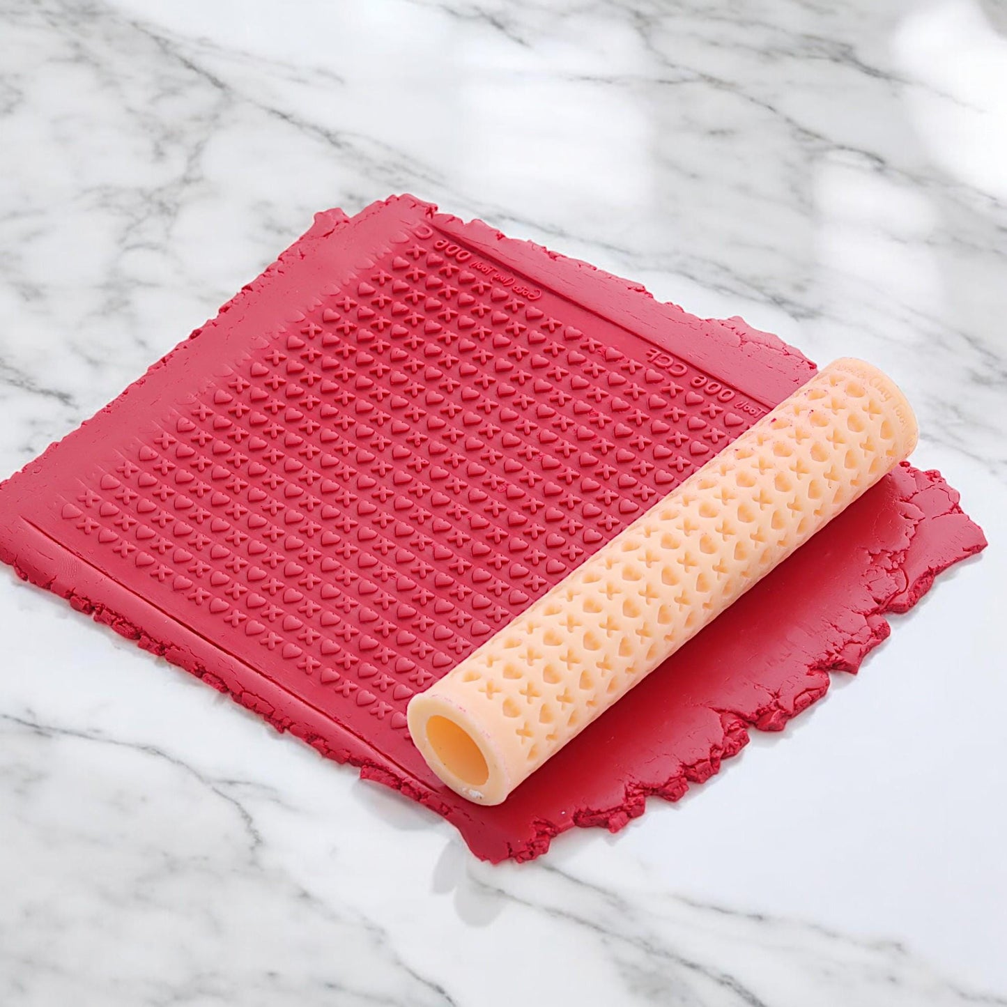 Heart Texture Roller: Polymer Clay Tool, Resin Imprint  #CCF6