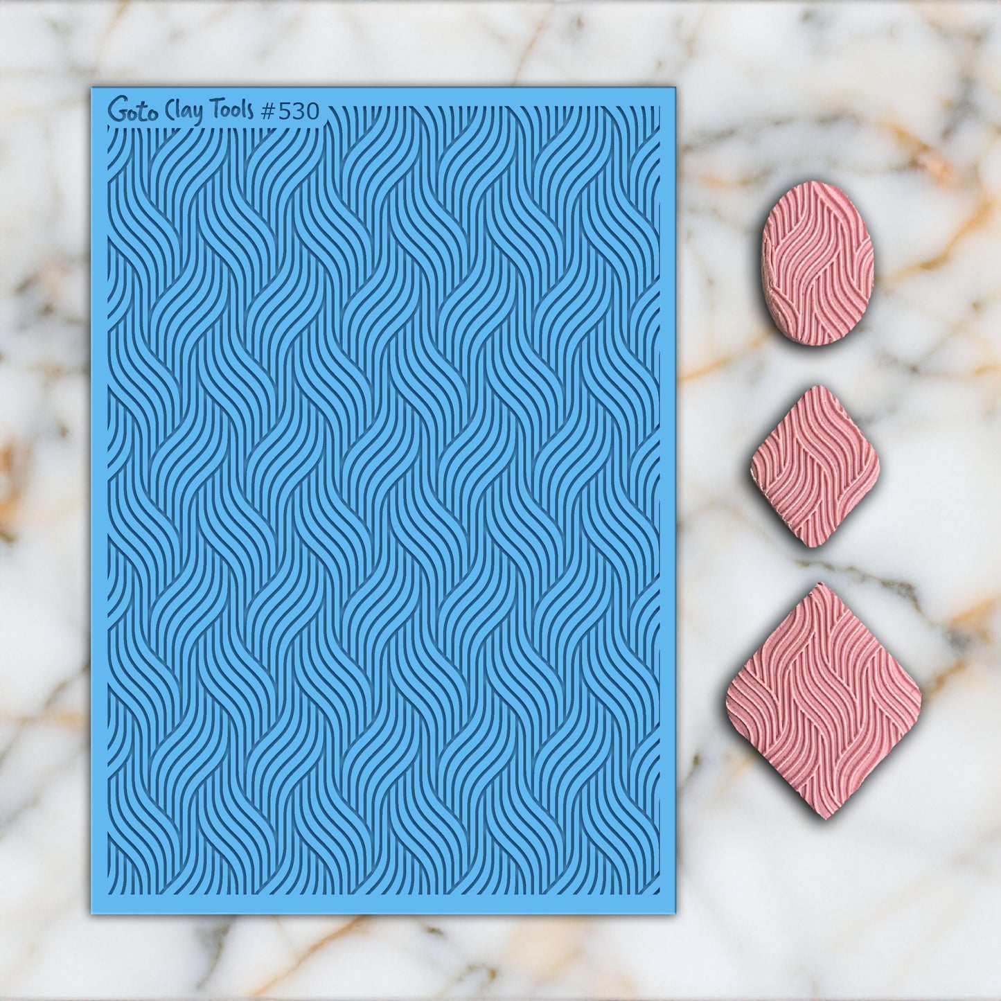 Art Deco Weave Rubber Texture Mat for Polymer Clay (#530)