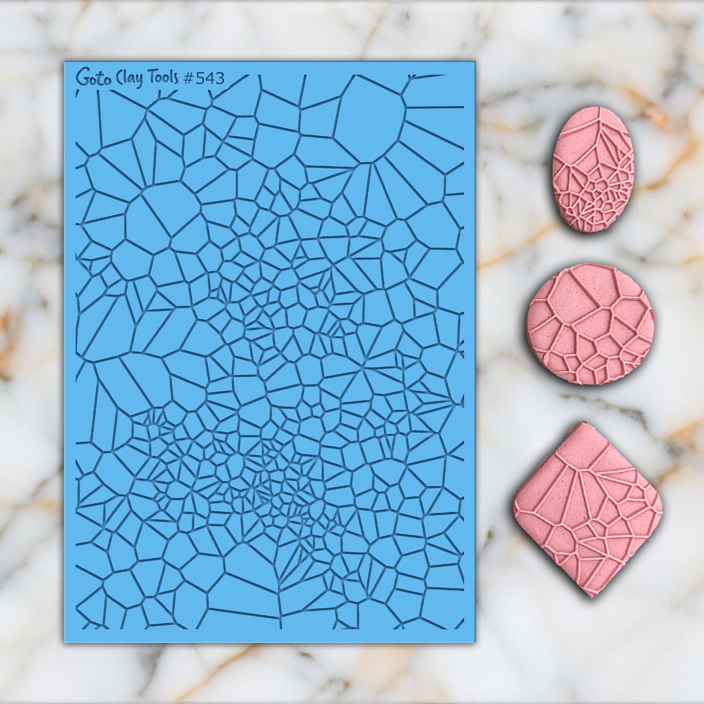 Parametric Texture Mat for Polymer Clay Jewelry: Rubber Tile #543