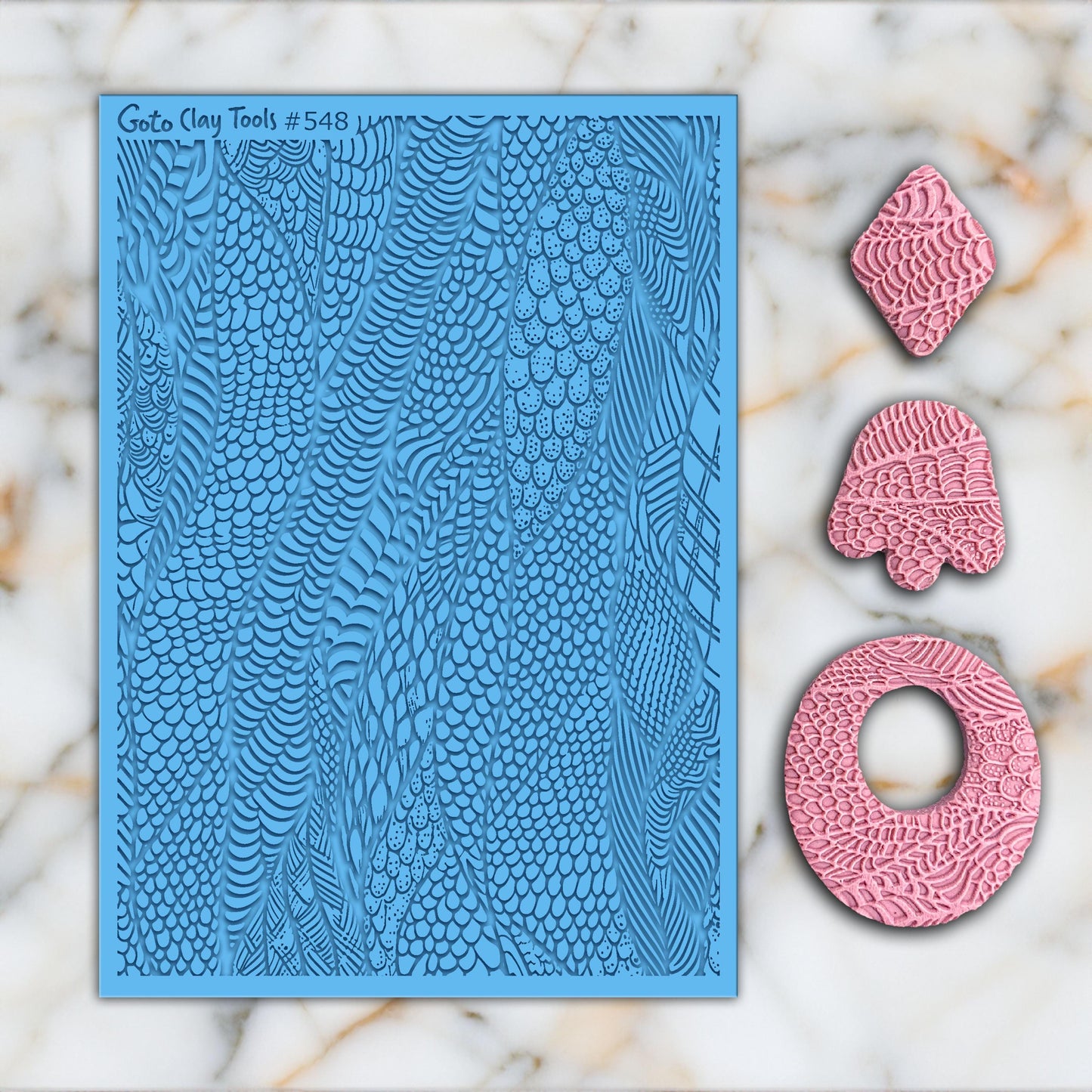 Snake Skin Rubber Texture Mat for Polymer Clay Jewelry (#548)