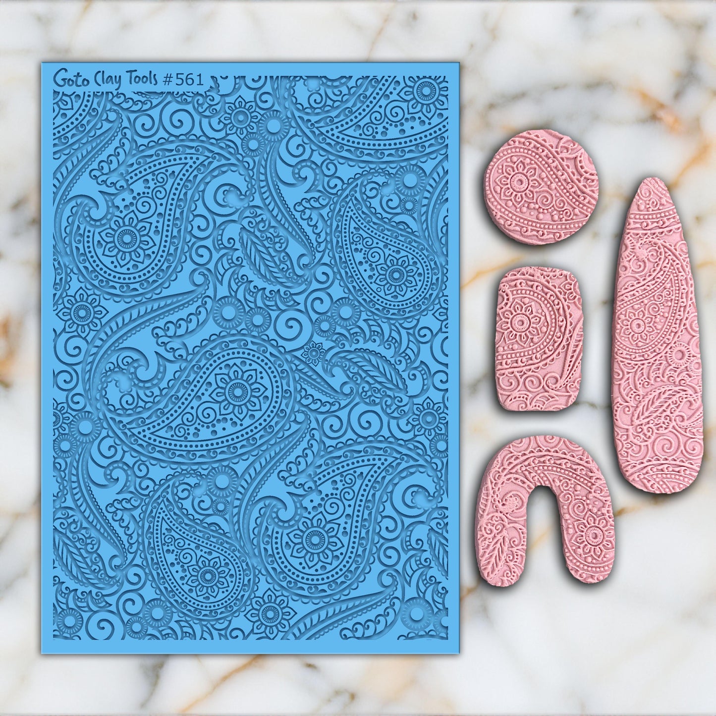 Ornamental Rubber Texture Mat for Polymer Clay Jewelry (#561)
