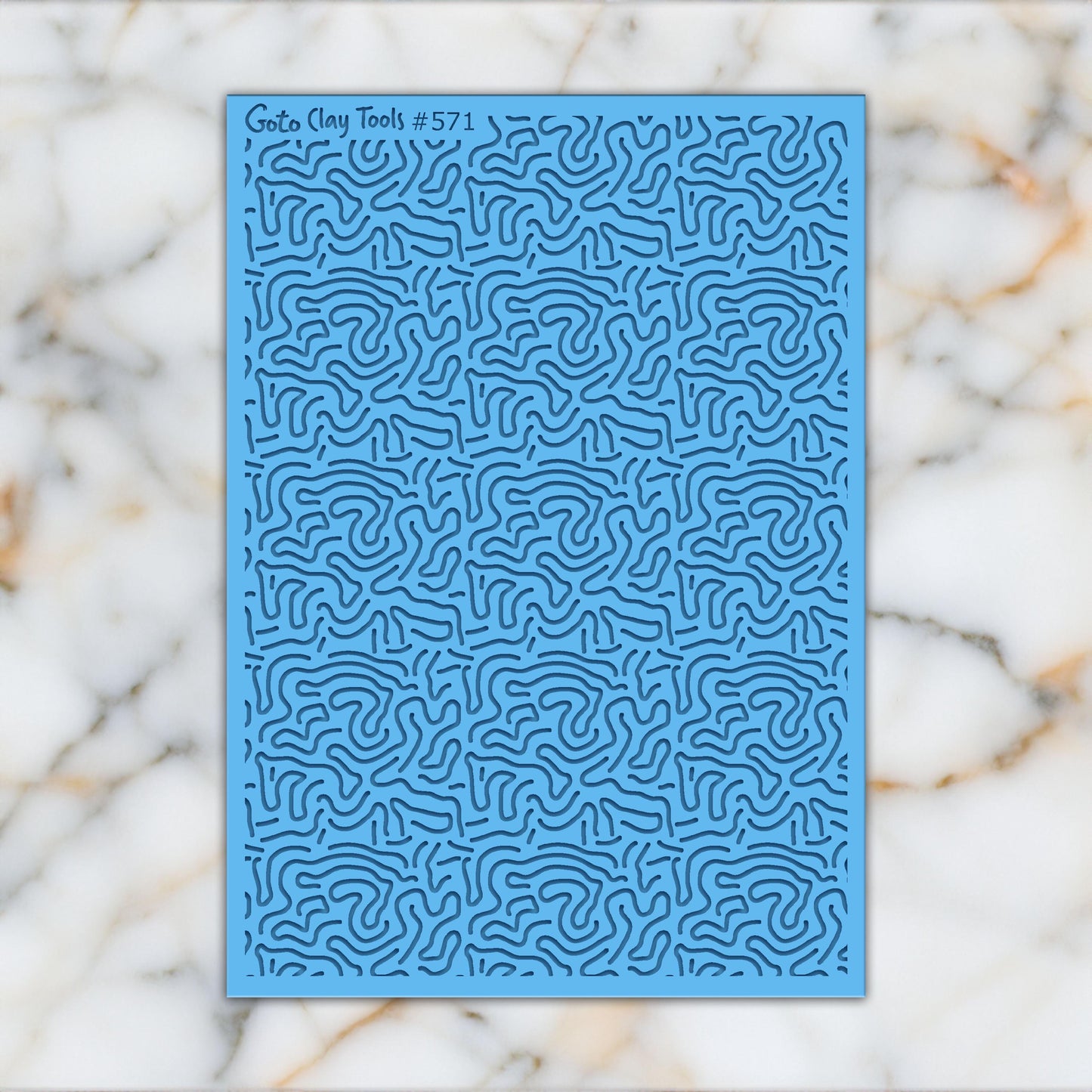 Swiggly Lines Rubber Texture Mat for Polymer Clay (#571)