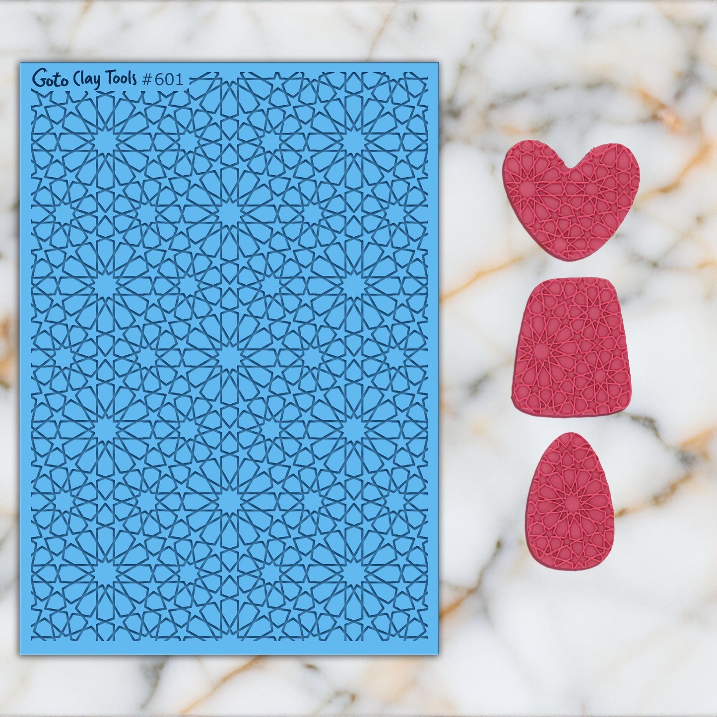 Arabic Geometric Rubber Texture Mat for Polymer Clay (#601)