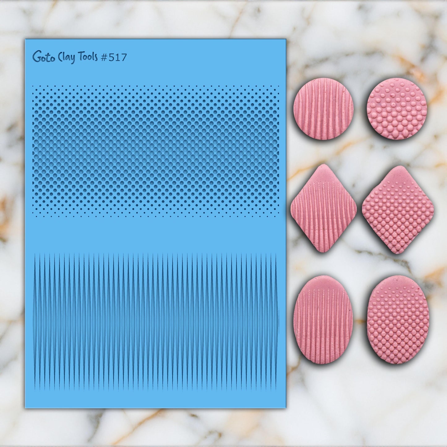 Polymer Clay Texture Mat: Gradient Dots, Rubber Tile (#517)