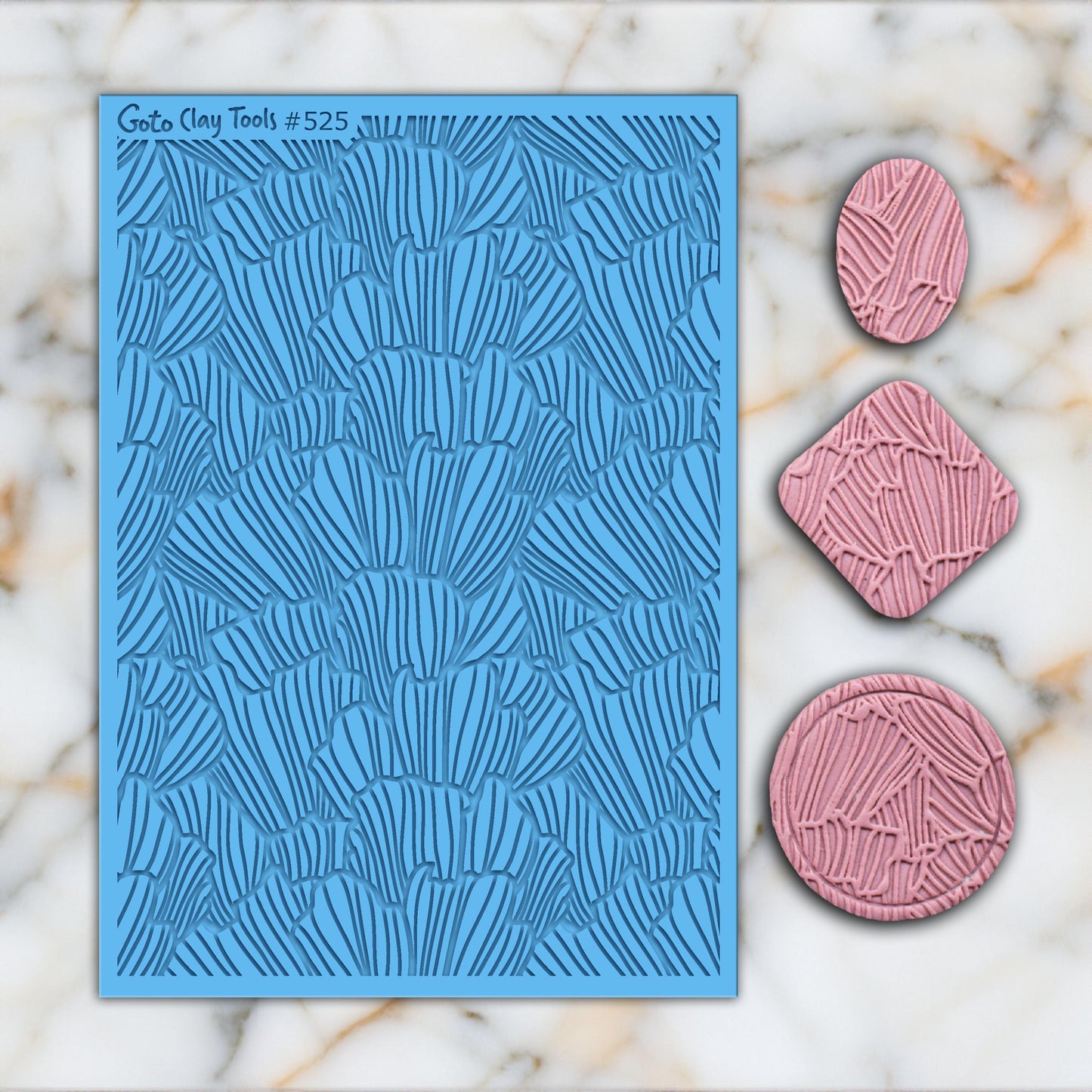 Frills Rubber Texture Mat for Polymer Clay Jewelry (#525)
