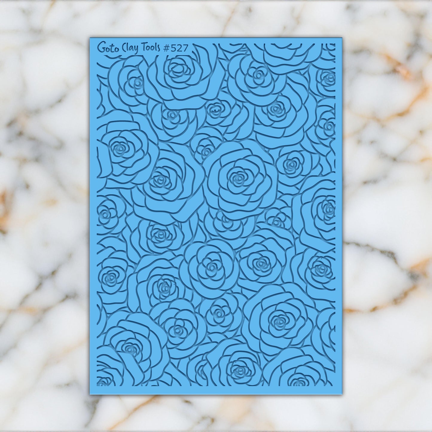 Rose Texture Mat for Polymer Clay: Rubber Tile (74mm X 105 mm) #527