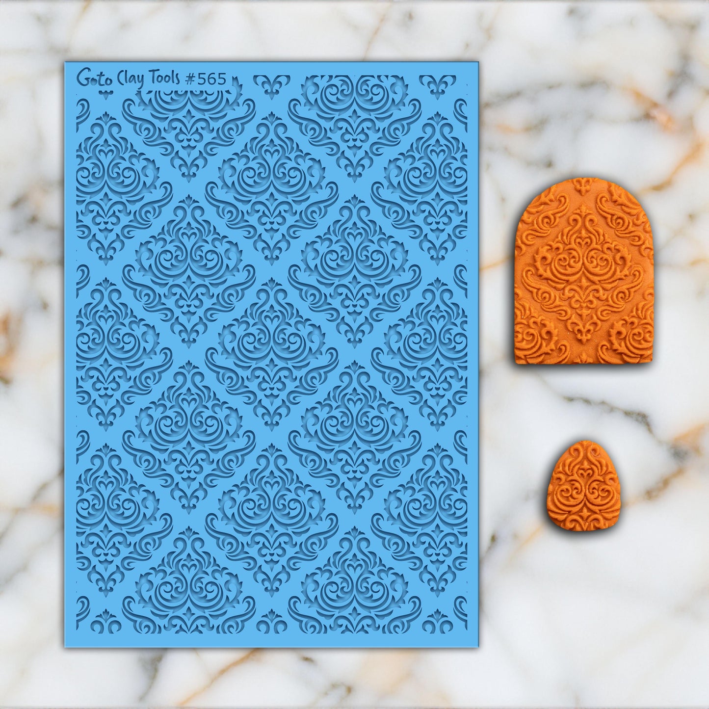 Damask Rubber Texture Mat for Polymer Clay (#565)