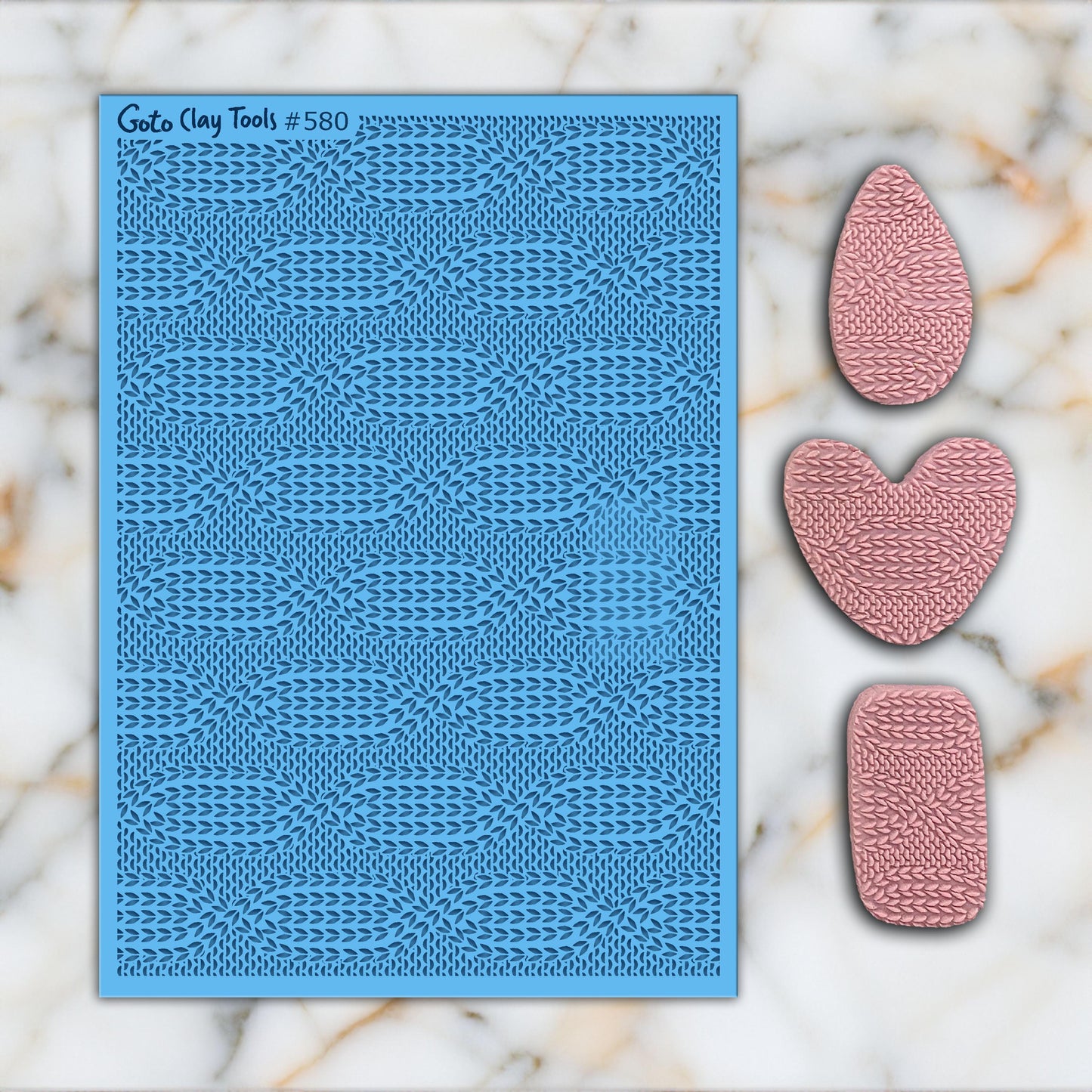 Knot Weave Rubber Texture Mat for Polymer Clay Jewelry (#580)
