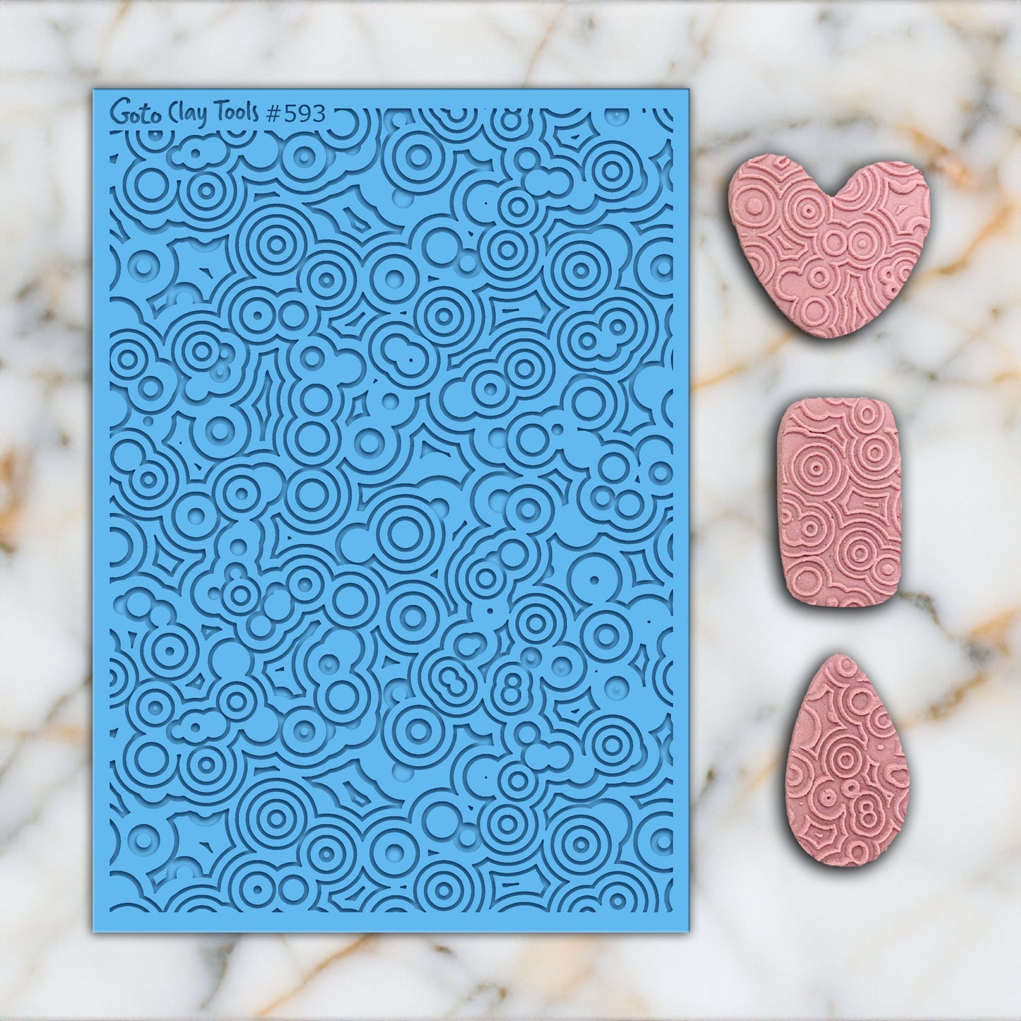 Polymer Clay Texture Mat: Rubber Impression Sheet #593