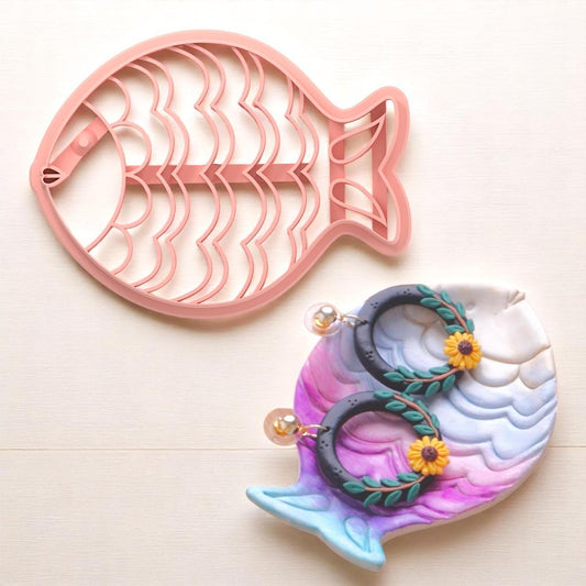 Fish Trinket Dish Clay Cutter: 4-Inch Polymer Clay Tool