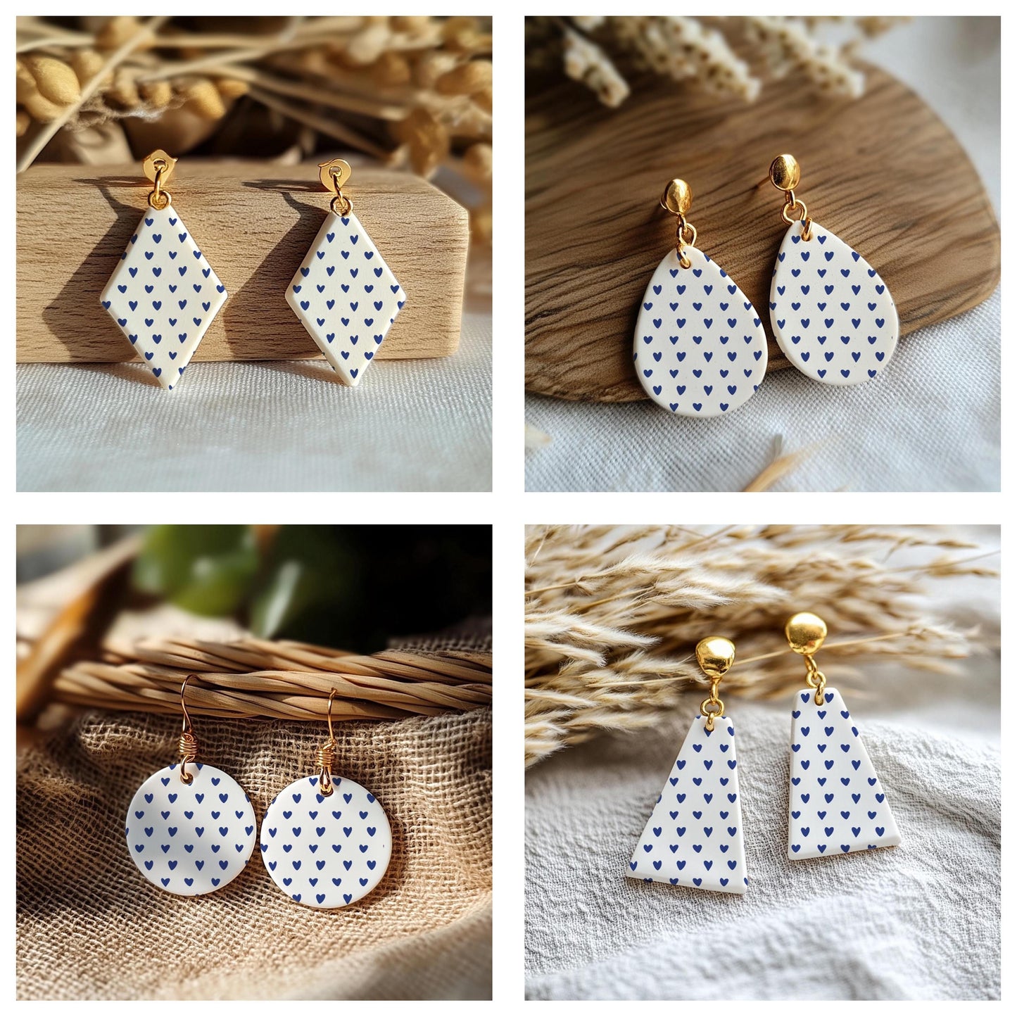 Heart Silkscreen for Polymer Clay Earrings: 3.74" x 4.92" Stencil
