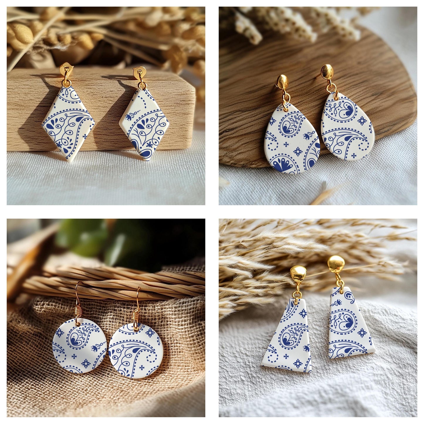 Doodle Paisley Silkscreen for Polymer Clay Earrings: 9.5x12.5cm SS#745