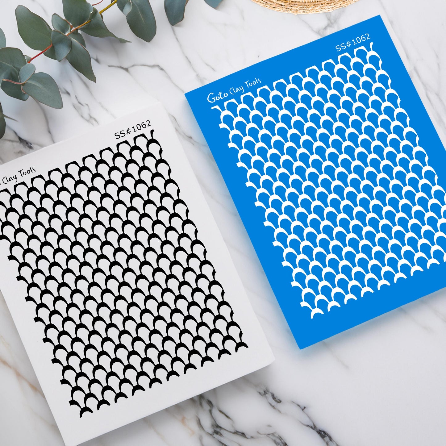 Fish Scale Silkscreen for Polymer Clay Earrings: Clay Stencil (9.5x12.5cm) SS#1062