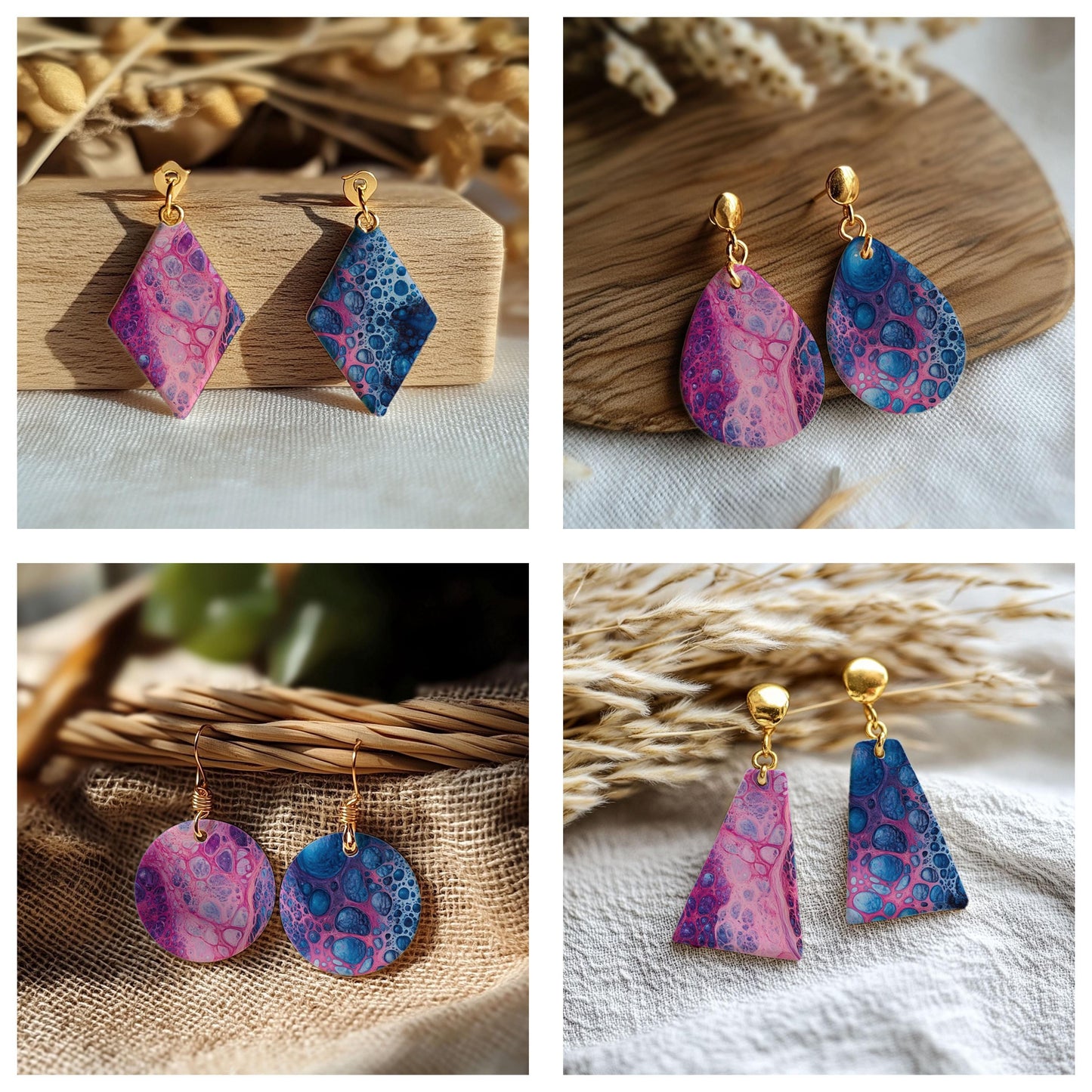 Organic Cells Transfer paper for polymer Clay Earring Making - Water Soluble Transfer Sheet 4x5.5 in #TP26-14