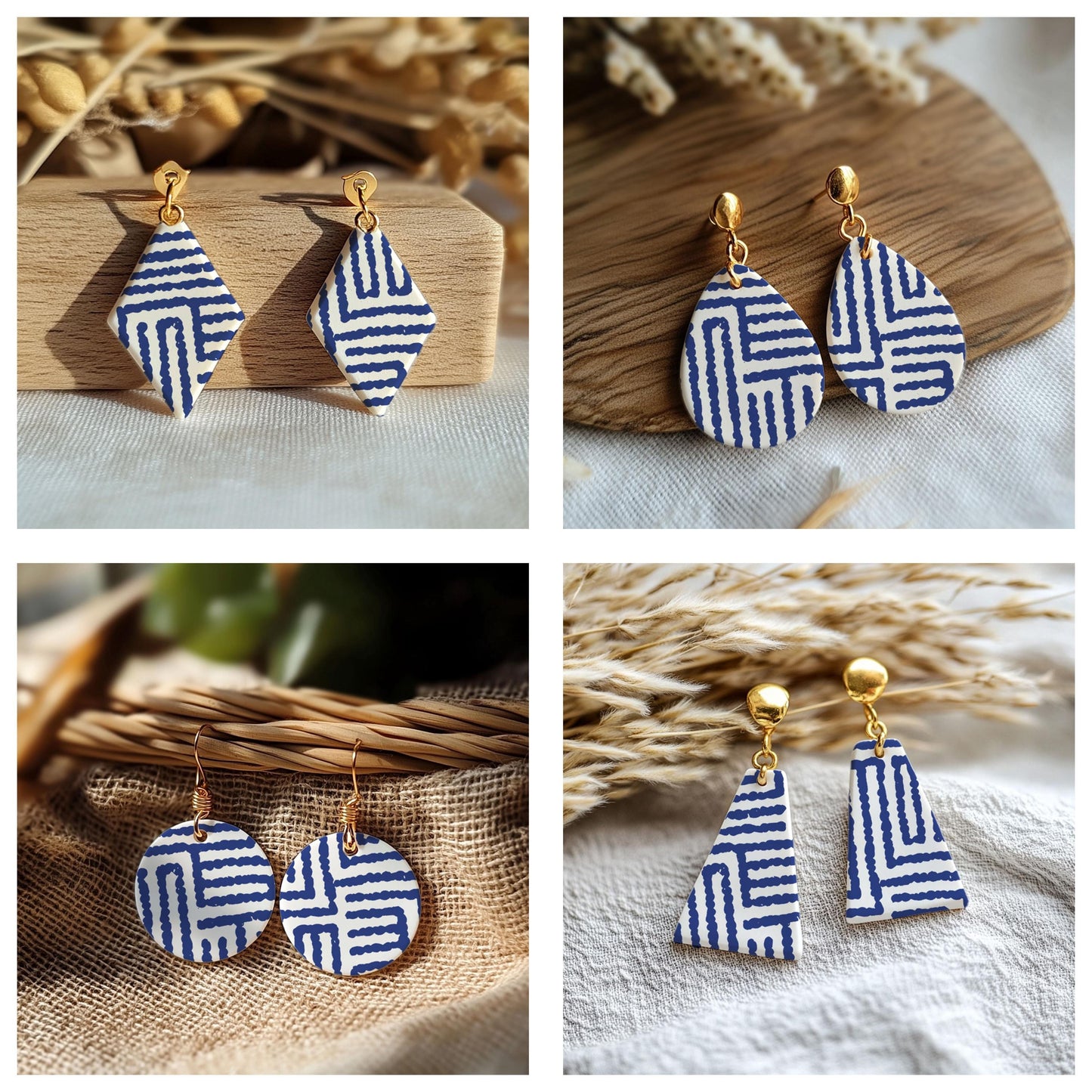 Abstract Geometric Maze Silk Screens for Polymer Clay | Tribal Line Art Patterns | 9.5 x 12.5 cm Printable Silkscreens #SS26-1