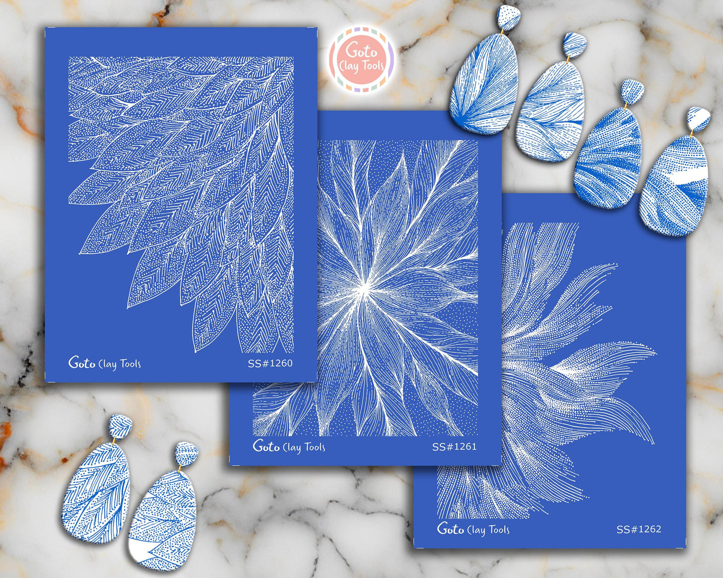 Feather Wing Line Art Silkscreen for Polymer Clay | Botanical Texture Print | 9.5x12.5 cm Printable Silk Screen #polymer clay stencilSS26-24