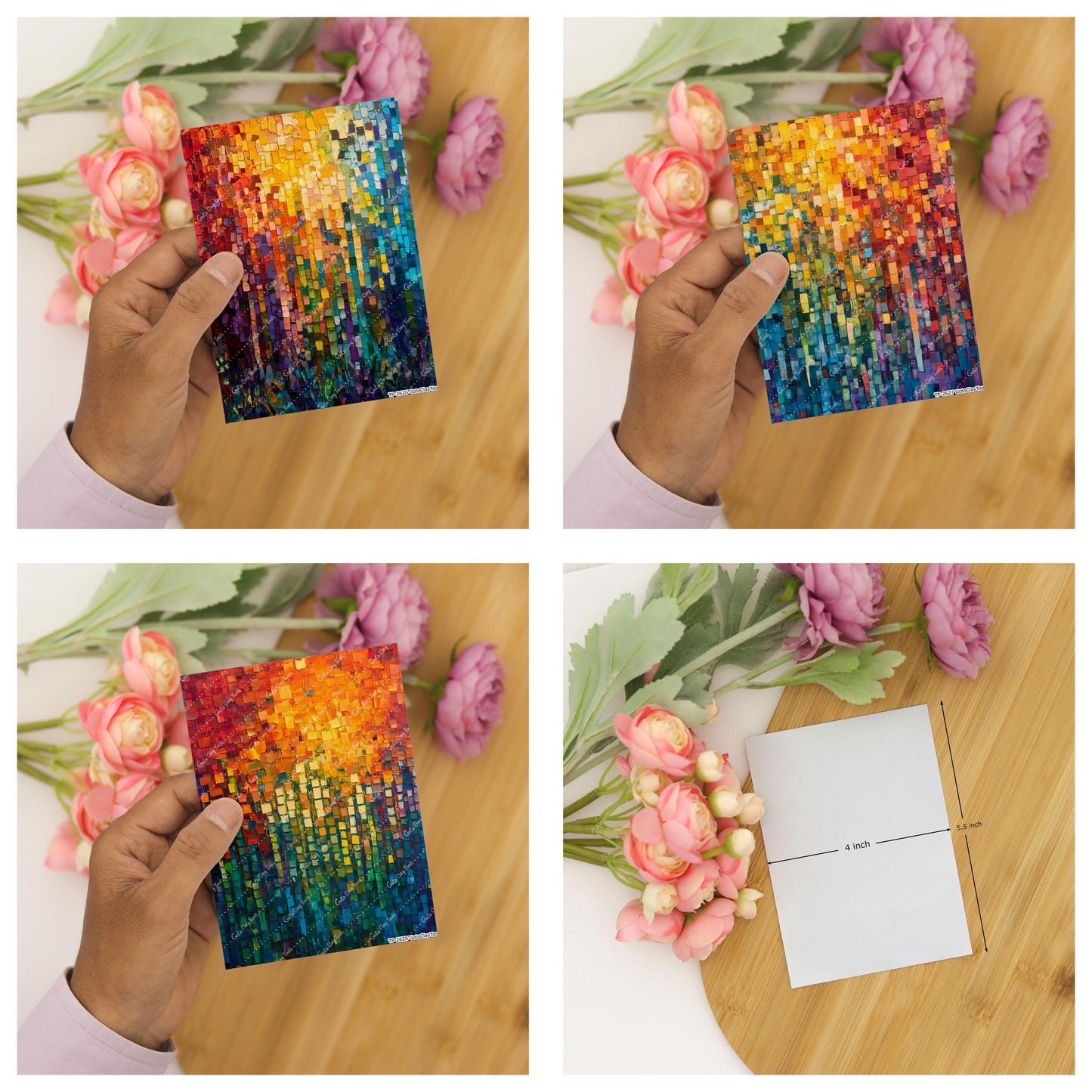 Abstract painting Transfer paper for polymer Clay Earring Making - Water Soluble Transfer Sheet 4x5.5 in #TP26-5
