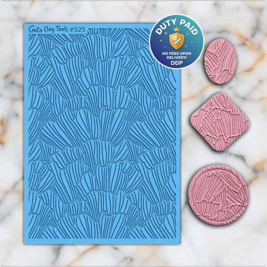 Frills Rubber Texture Mat for Polymer Clay Jewelry (#525)
