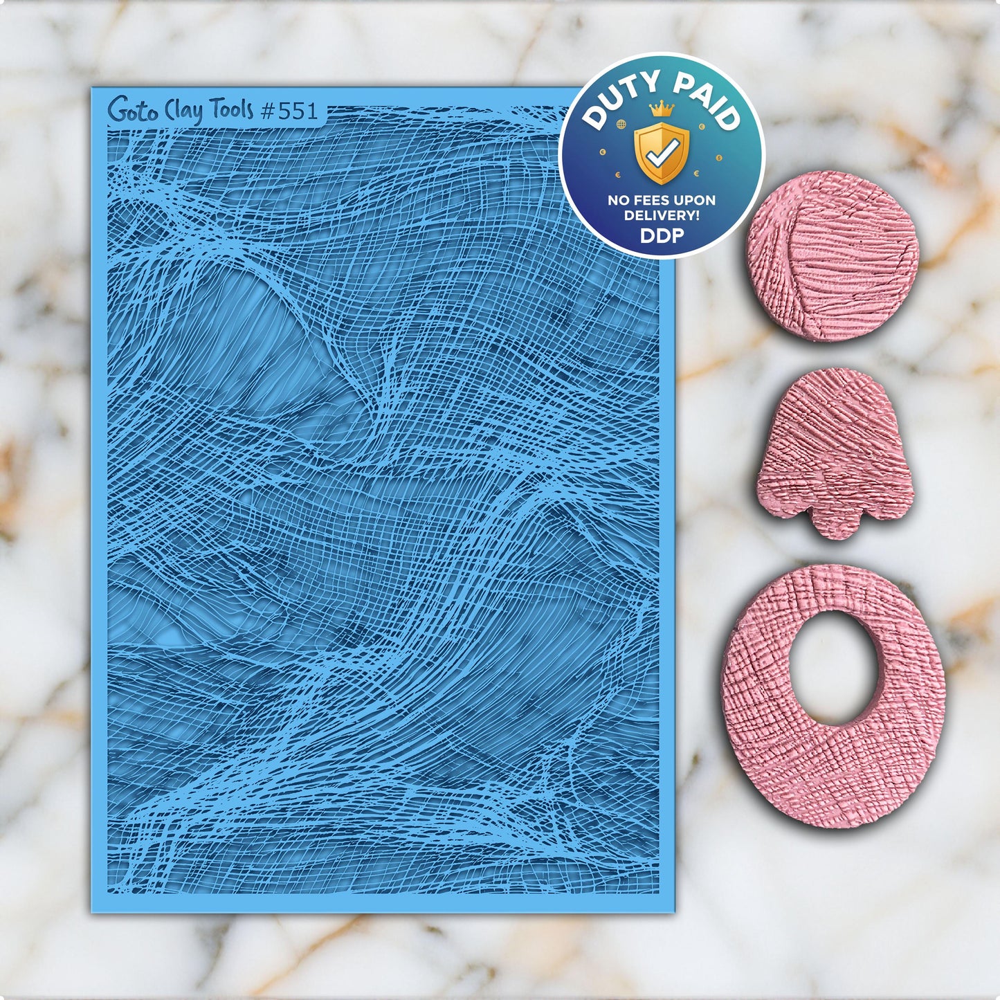 Cheesecloth Rubber Texture Mat for Polymer Clay Jewelry (#551)