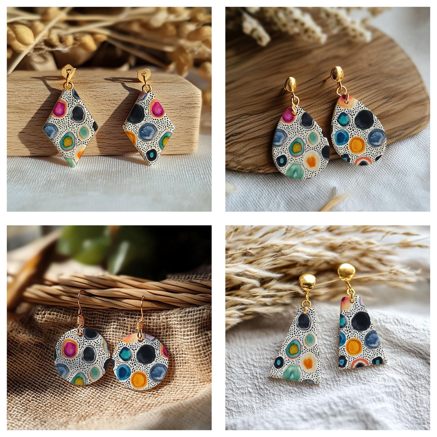 Gemstoen Splash Transfer paper for polymer Clay Earring Making - Water Soluble Transfer Sheet 4x5.5 in #TP26-10