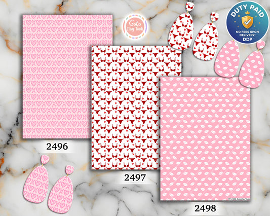 Romantic Polymer Clay Transfer Sheet, Clay Transfer Paper, Valentine Clay transfer, polymer clay image transfers, magic transfer paper