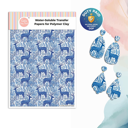 Blue Deer Polymer Clay Transfer Paper: Water Soluble