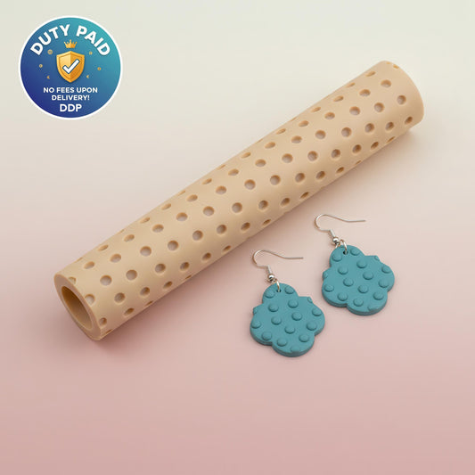 Dots Texture Roller for Polymer Clay: Pottery Tool