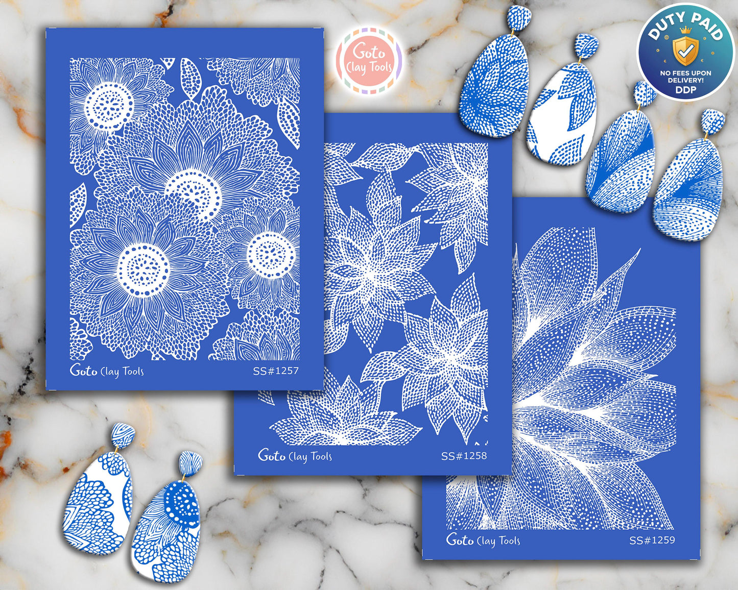 Detailed Floral Petal Silkscreen for Polymer Clay | Mandala Flower Pattern | Abstract Botanical Texture 9.5×12.5 cm #SS26-23
