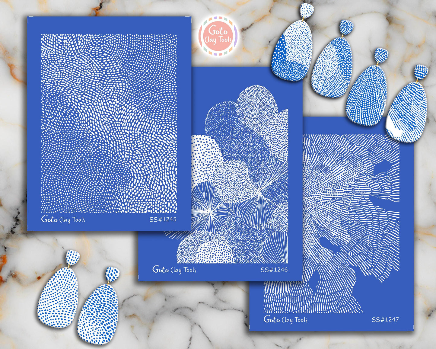 Abstract Organic Dot Texture Silkscreen for Polymer Clay | Modern Stippling Pattern | Printable 9.5×12.5 cm #SS26-19