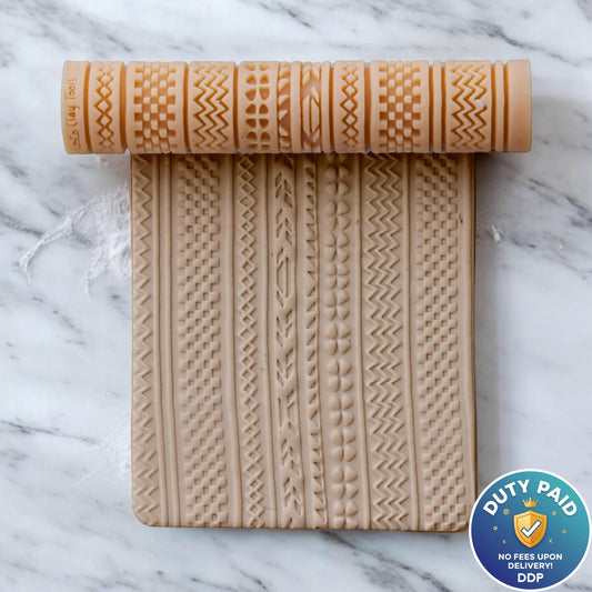Tribal Stripes Texture Roller: Polymer Clay Earring Tool #131