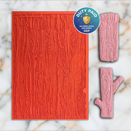 Wood Texture Rubber Mat for Polymer Clay Jewelry (74 mm X 105 mm) #549