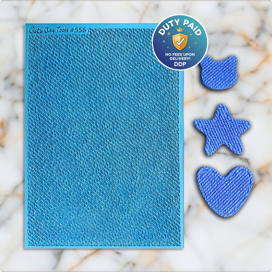 Jeans Texture Rubber Mat for Polymer Clay Jewelry (#556)