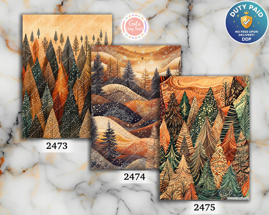 Earthy Zentangle Water Soluble Transfer Paper for Polymer Clay (4x5.5 inches)