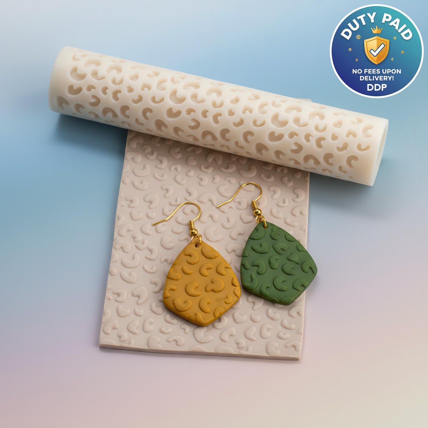 Leopard Texture Roller for Polymer Clay Earrings