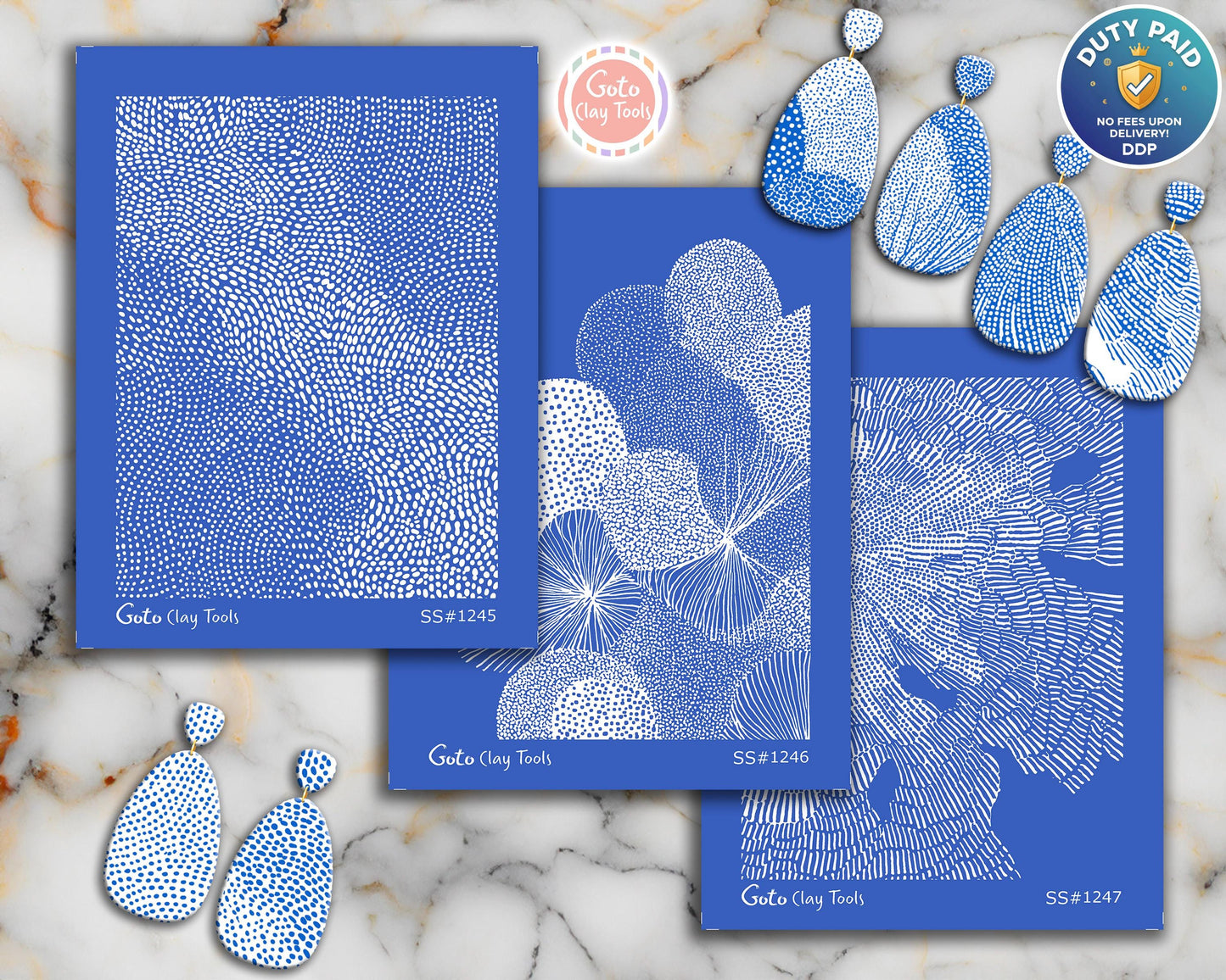 Abstract Organic Dot Texture Silkscreen for Polymer Clay | Modern Stippling Pattern | Printable 9.5×12.5 cm #SS26-19