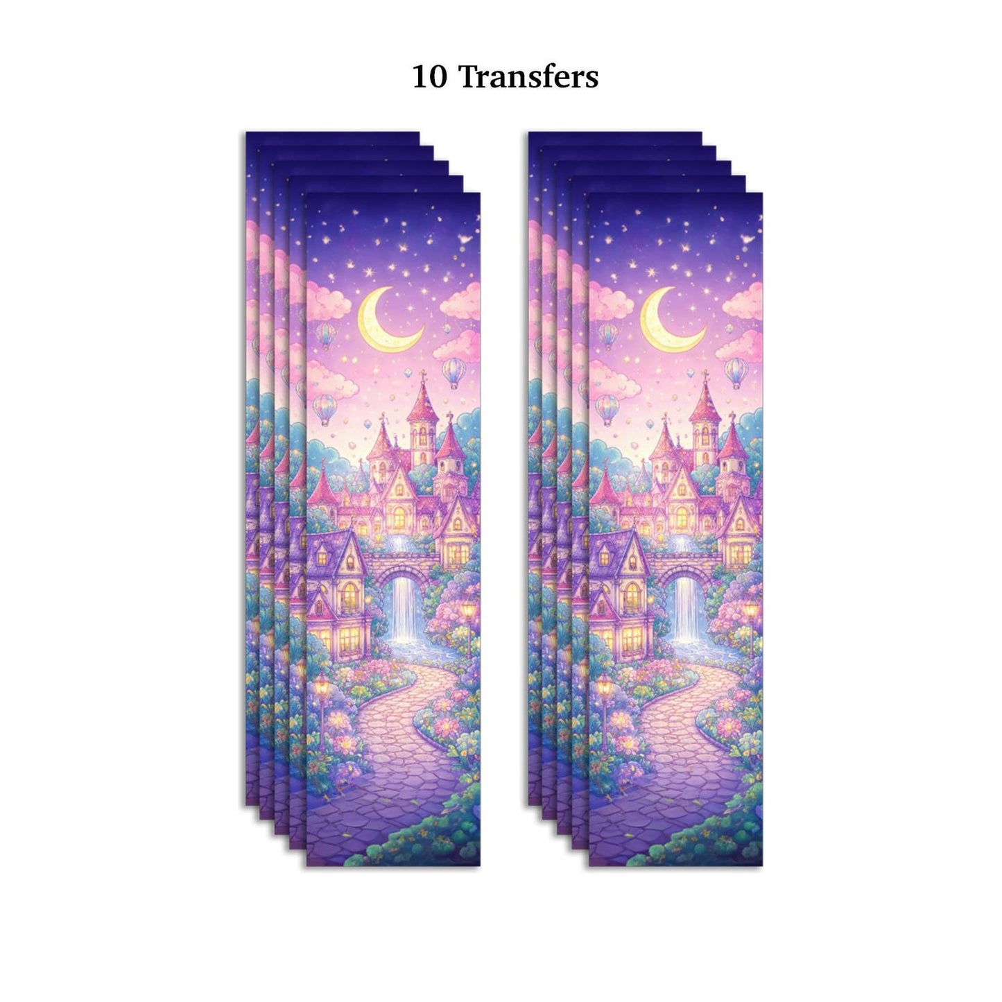 Bookmark Clay Cutter with Magical Town transfer papers