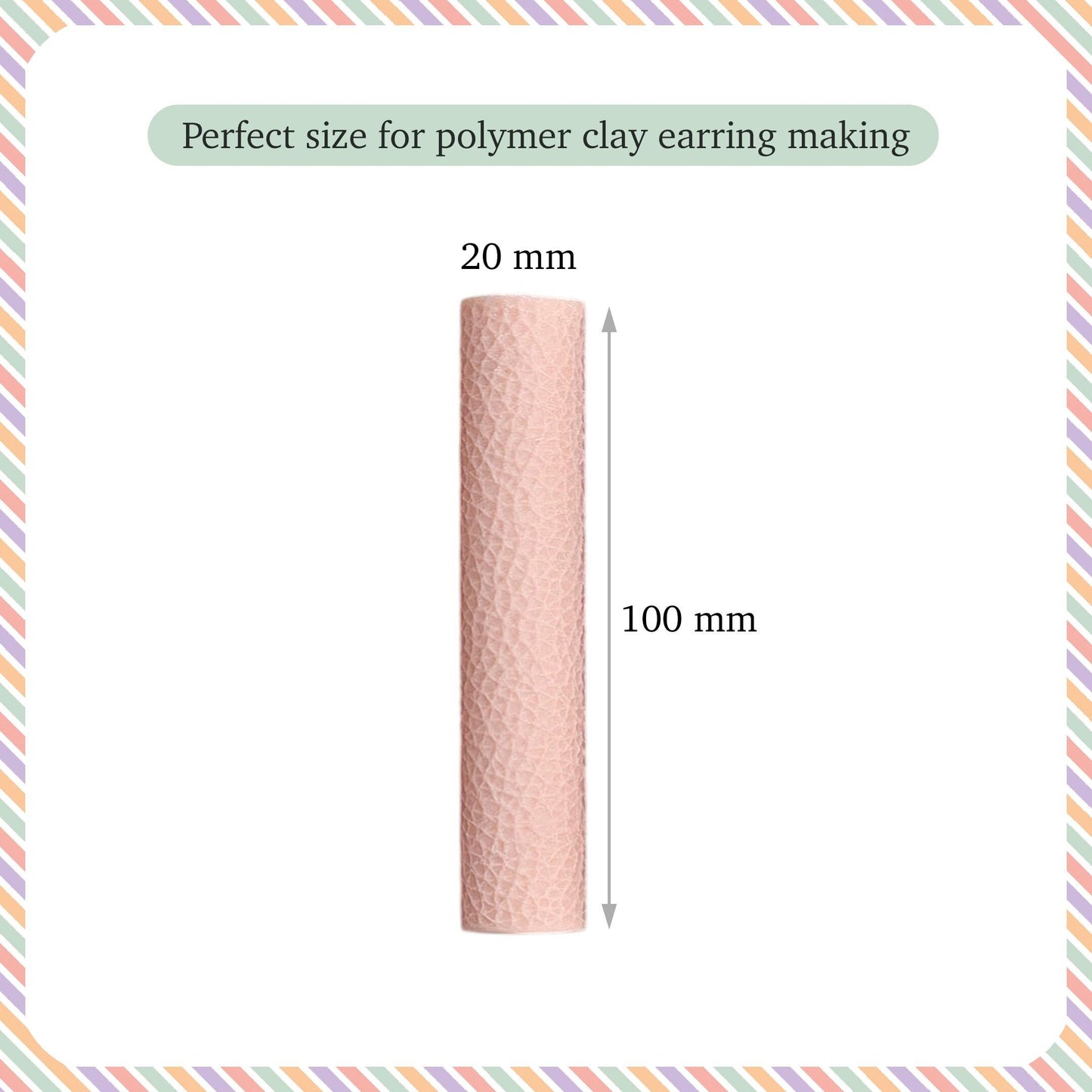 Polymer Clay Texture Roller Set – 6 Professional Surface Rollers for Jewelry | Brushed Metal, Jute, Leather & More | Core Studio Collection