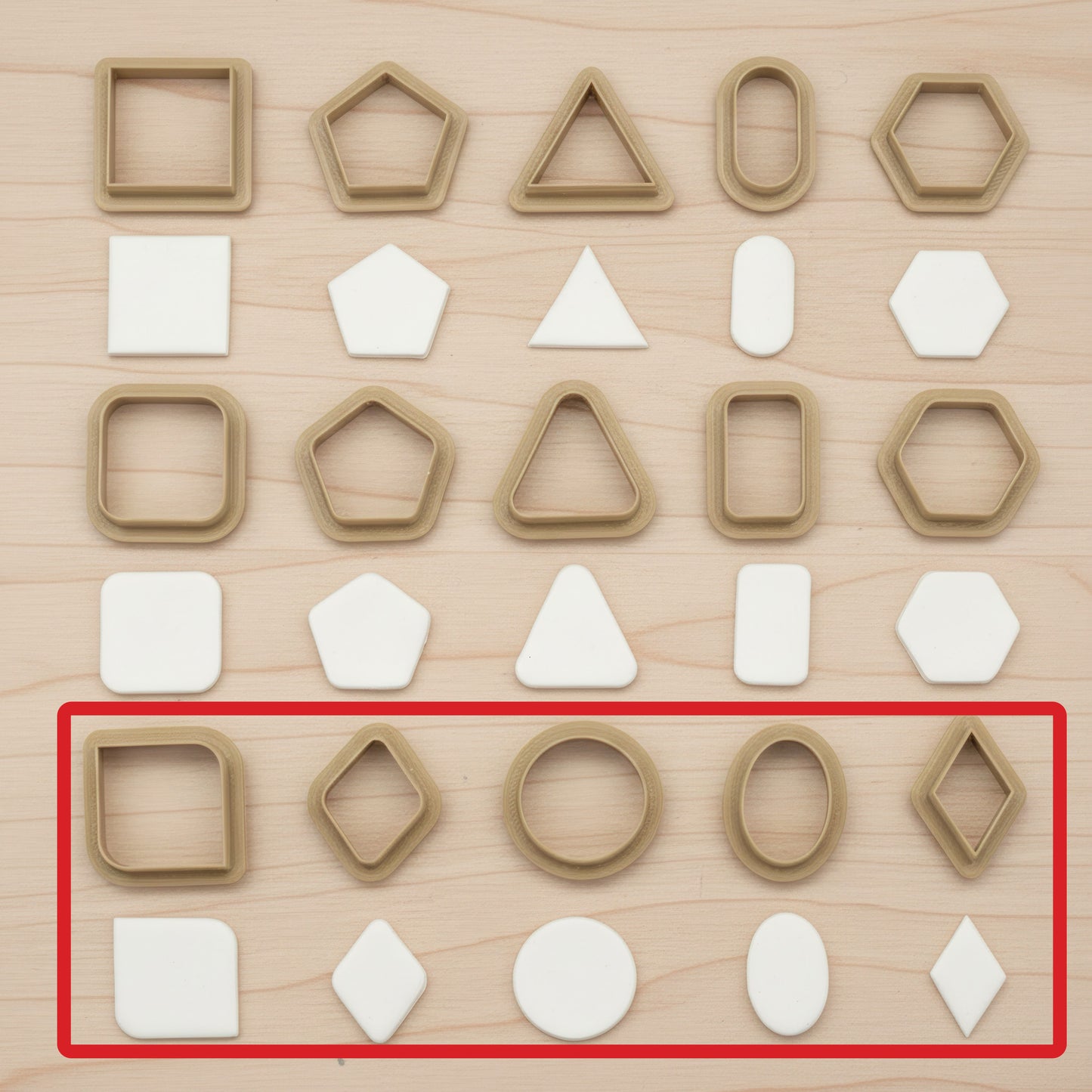 15 Basic Shapes Clay Cutters Set